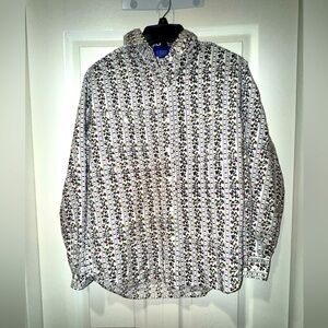 Prides Landing vintage Patterned Button-Up floral Shirt. Size MP. GUC